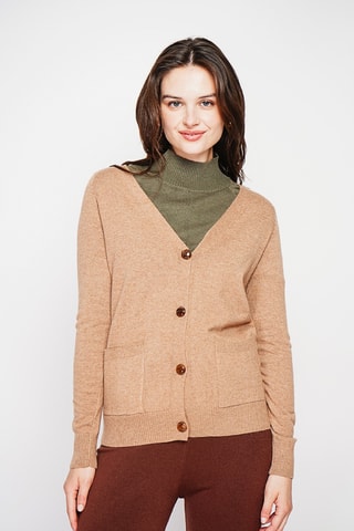 Casaco de malha oversize - Camel
