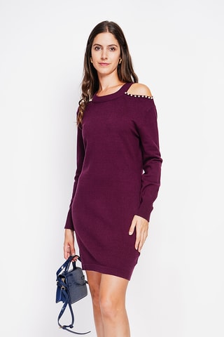 Vestido-camisola - Bordô