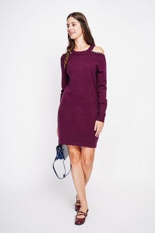 Vestido-camisola - Bordô