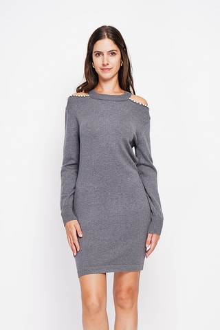 Vestido-camisola - Cinzento mesclado