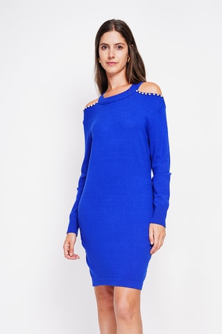 Vestido-camisola - Azul-real