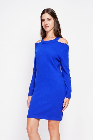 Vestido-camisola - Azul-real
