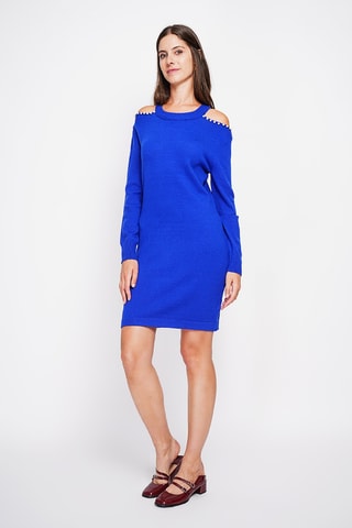Vestido-camisola - Azul-real
