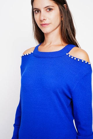Vestido-camisola - Azul-real