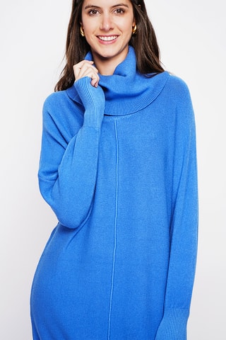 Vestido-camisola - Azul-real