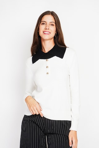 Camisola oversize - Branco