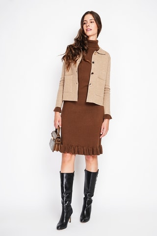 Vestido-camisola - Castanho