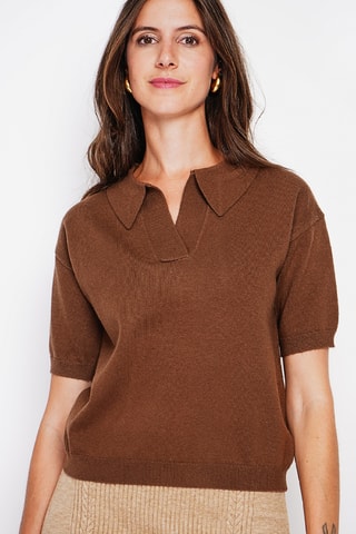 Camisola oversize - Castanho