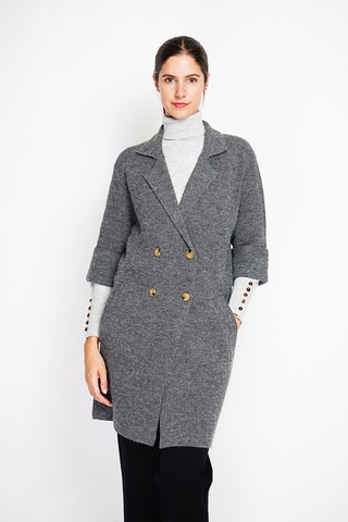 Sobretudo oversize - Cinzento mesclado