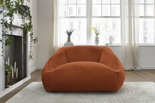 Pouf ultra moelleux Lilibet - Orange