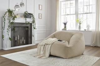 Pouf ultra moelleux Lilibet - Beige