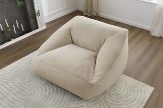 Pouf ultra moelleux Lilibet - Beige