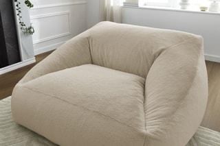 Pouf ultra moelleux Lilibet - Beige