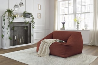 Pouf ultra moelleux Lilibet - Orange