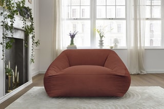 Pouf ultra moelleux Lilibet - Orange