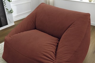 Pouf ultra moelleux Lilibet - Orange