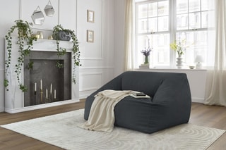 Pouf ultra moelleux Lilibet - Gris foncé