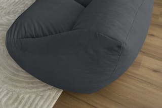 Pouf ultra moelleux Lilibet - Gris foncé