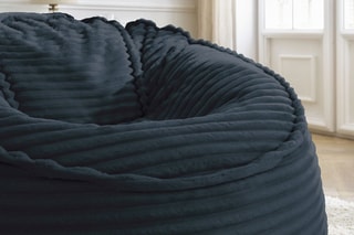 Pouf Socrate - 106 x 79 x 106 cm - Bleu foncé