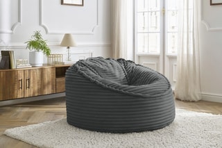 Pouf Socrate - 106 x 79 x 106 cm - Gris foncé
