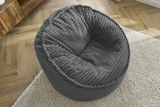 Pouf Socrate - 106 x 79 x 106 cm - Gris foncé