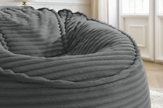 Pouf Socrate - 106 x 79 x 106 cm - Gris foncé