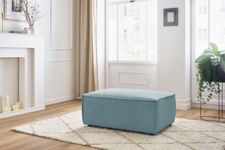 Pouf compact Nihad - Bleu clair