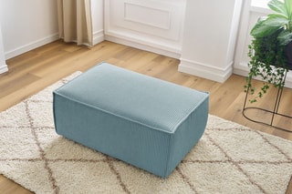 Pouf compact Nihad - Bleu clair