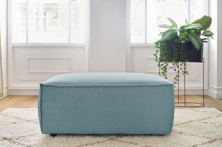 Pouf compact Nihad - Bleu clair