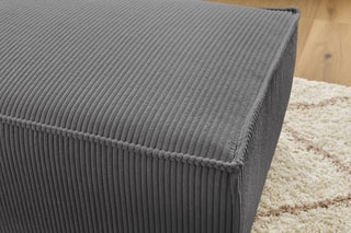 Pouf compact Nihad - Gris foncé