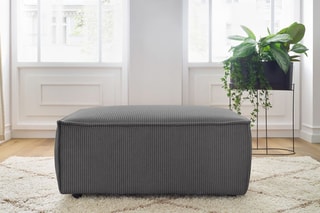 Pouf compact Nihad - Gris foncé