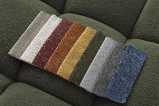 Pouf Everest - Kaki - En tissu chiné