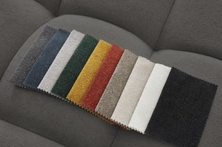 Pouf Everest - Gris foncé - En tissu texturé