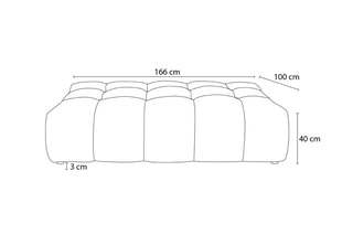 Pouf Everest - Vert - En tissu chiné