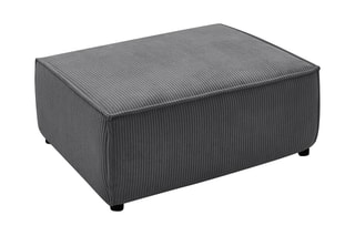 Pouf pour canapé modulable Nihad - Gris foncé