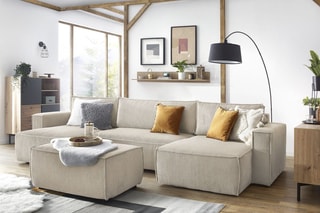 Pouf pour canapé modulable Nihad - Crème