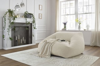 Pouf ultra moelleux Lilibet -  Beige