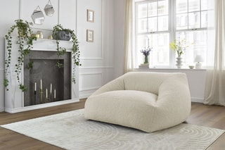 Pouf ultra moelleux Lilibet -  Beige