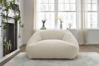 Pouf ultra moelleux Lilibet -  Beige