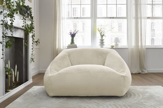 Pouf ultra moelleux Lilibet - Blanc