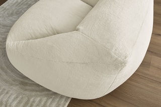Pouf ultra moelleux Lilibet - Blanc