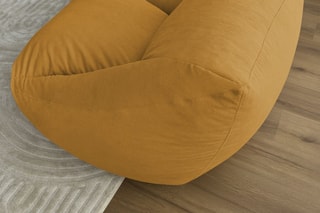 Pouf ultra moelleux Lilibet - Jaune