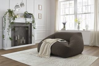 Pouf ultra moelleux Lilibet -  Marron