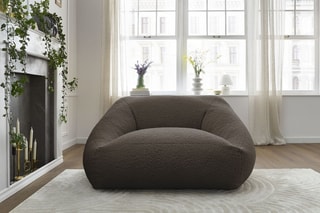 Pouf ultra moelleux Lilibet -  Marron