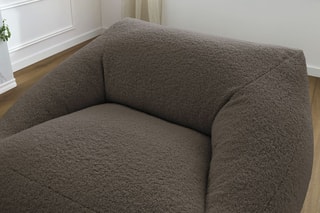 Pouf ultra moelleux Lilibet -  Marron