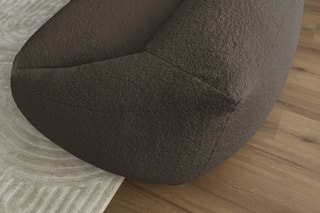 Pouf ultra moelleux Lilibet -  Marron
