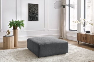 Pouf Jeanne - Gris foncé - En polyester