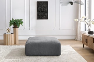 Pouf Jeanne - Gris foncé - En polyester