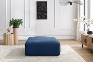 Pouf Jeanne - Bleu foncé - En polyester