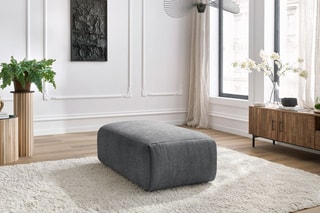 Pouf Jeanne - Gris chiné - En polyester